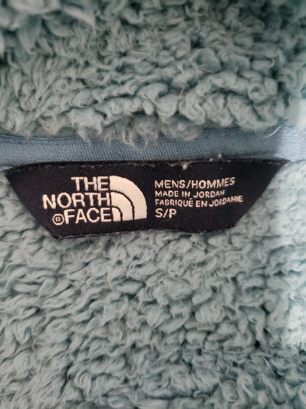 The North Face Men’s Campshire Sherpa Fleece Hoodie Pullover Blue Tan Small